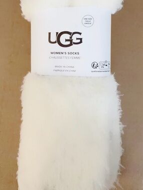 UGG Women's Fuzzy Socks in white